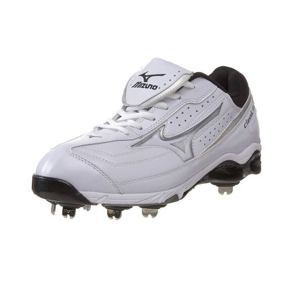 Mizuno Men's 9-Spike Classic G6 Low Switch white size 12.5 - Picture 1 of 5
